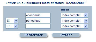 Exemple de recherche de priodique